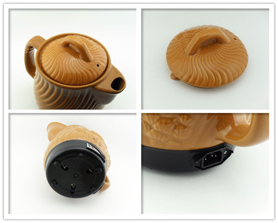 全自动电子3L双鹅图案陶瓷保健壶 健康饮水新选择